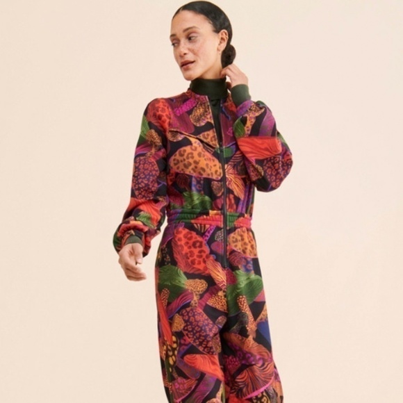 Farm Rio Leopard Mushroom Jumpsuit - Picture 10 of 13